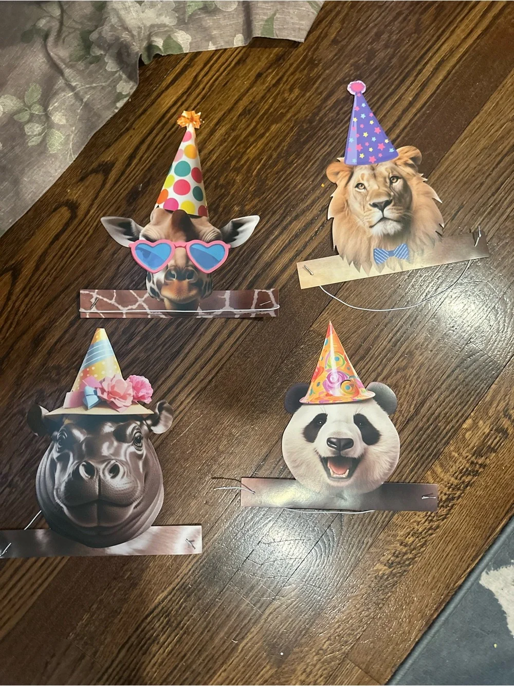 Animal Party Hats and Banner